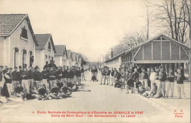 Cpa 94 Joinville Le Pont Gymnastic School Camp St Maur Barracks Washroom