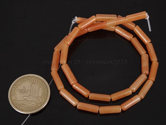 Natural Gemstone Round Tube Loose Spacer Beads 4mm x 13mm 15.5'' Inches Strand