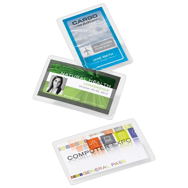 Office Depot Brand Laminating Pouches, ID Badge, 5 Mil, 2.5" x 3.75", 25-Pk