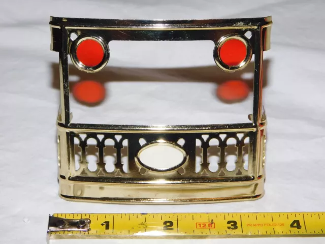 Lionel Standard Gauge Brass Observation Platform Railing  W/ Red Lenses