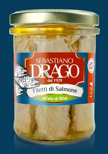 Filetti Di Salmone Drago In Olio Di Oliva 6 Bocce In Vetro Da Gr 200 Conserve