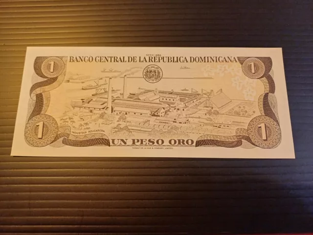 Dominican Republic 1 Peso Oro Uncirculated Banknote 1988 P126c 2