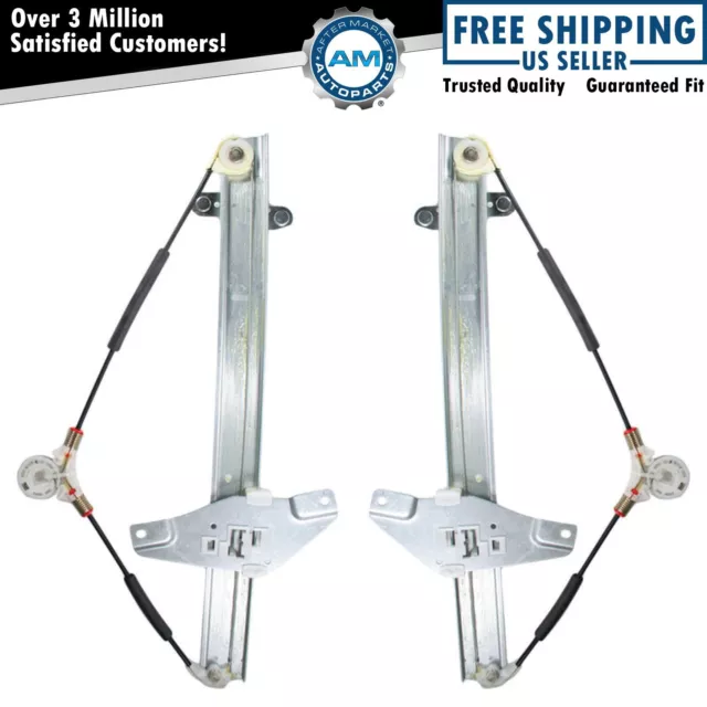 Front Door Power Window Regulators Pair Set LH Left & RH Right for 93-97 Corolla