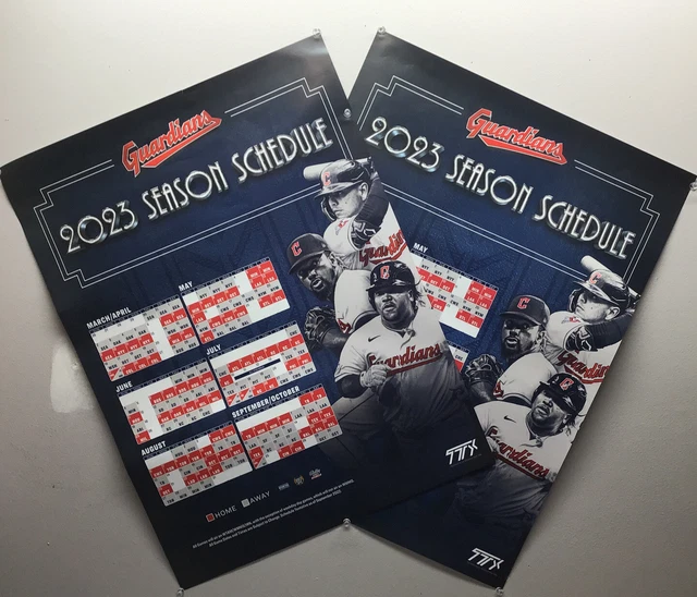 CLEVELAND GUARDIANS 2024 Season Schedule MLB Poster Baseball! 19.99