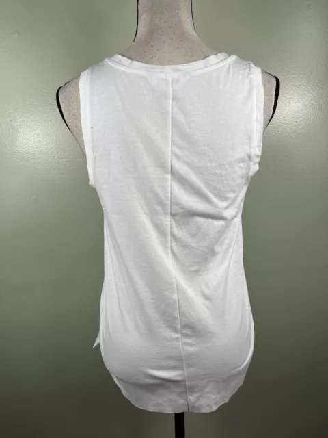 EVERLANE WOMEN'S WHITE cotton pocket sleeveless tank shirt SZ XXS $19. ...