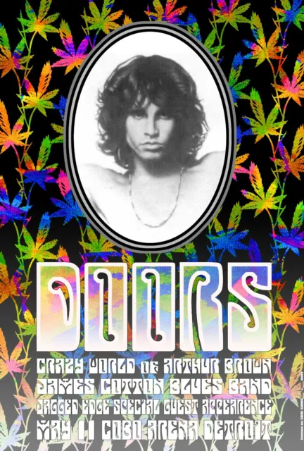 The DOORS DETROIT CONCERT ARTHUR BROWN by Original Artist Carl Lundgren 1968