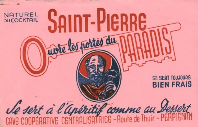 Buvard vintage Saint-Pierre ouvre les portes du paradis