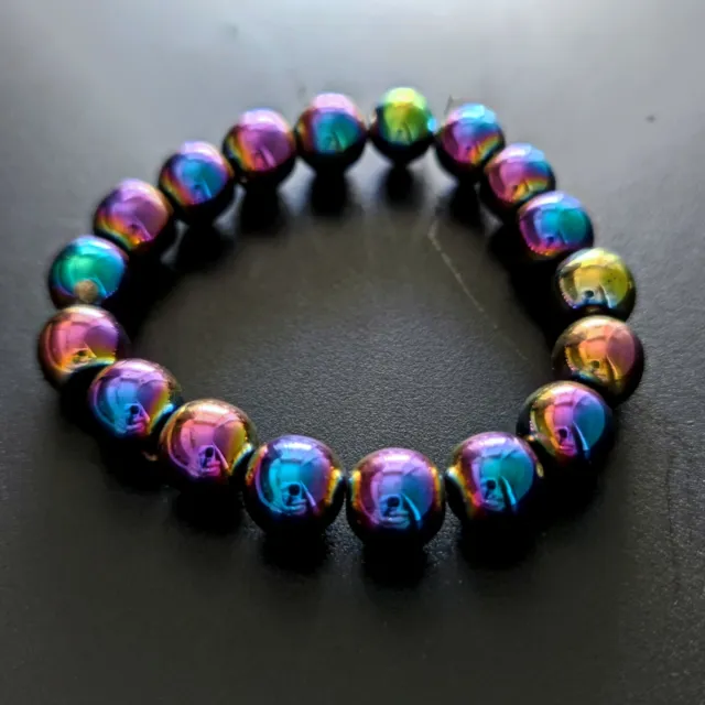 Thai Buddhist  Amulet Bracelet Leklai 7Colors Beads Rainbow Color Talisman Power