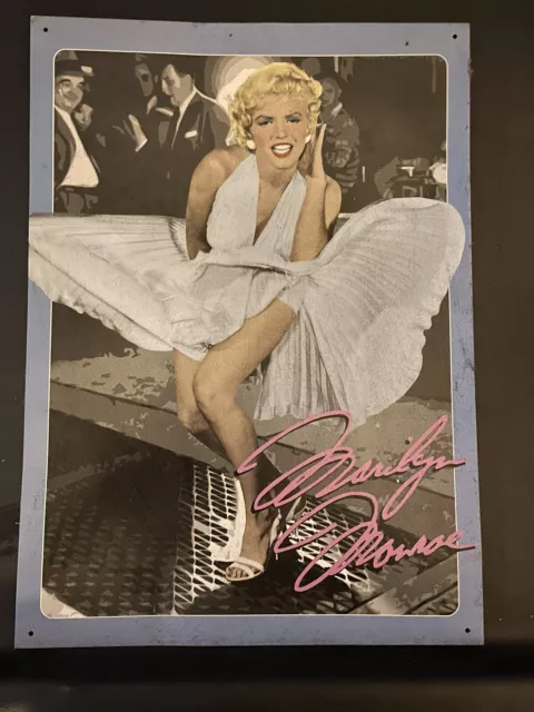 Marilyn Monroe Rare Tin Sign 1998  Crystal Art