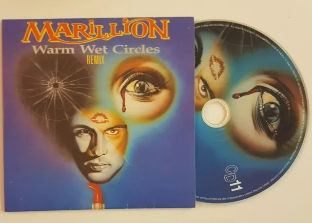 MARILLION : WARM WET CIRCLES (7" REMIX) + 2 LIVE ♦ CD Single Réplica Maxi 12" ♦