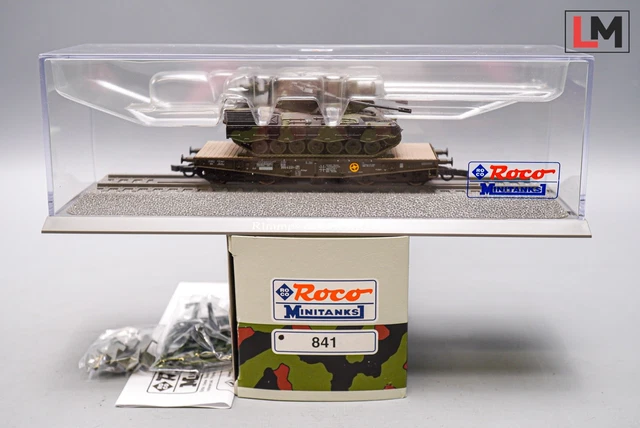 ROCO MINITANKS H0 841 Flachwagen mit Panzer DB | G-585 EUR 45,96 ...