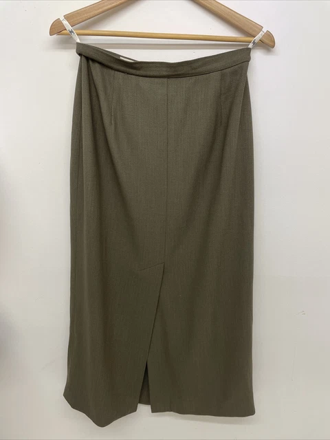 GONNA VINTAGE JAEGER IN LANA - TAGLIA UK 12 - Stile esercito - A21