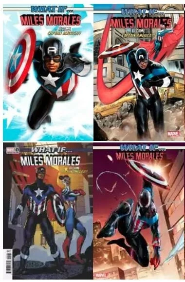 blow out ! WHAT IF ...? MILES MORALES #1 Marvel 2022 LOT OF 4 DIFF NM COVERS
