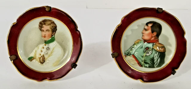 Médaillon De L’Aiglon – Cadre Miniature Napoléon II – Plâtre Synthétique Doré