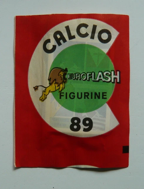 Boîte Collector 100 Pochettes Autocollants Euroflash Calcio 1989 - Série Calciatori, Très Rare, Non Panini