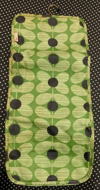 Orla Kiely Green Floral Hanging Travel Toiletry Organizer Makeup Cosmetic Bag