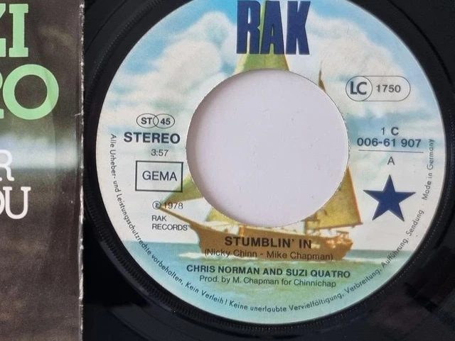 CHRIS NORMAN & Suzi Quatro - Stumblin' in 7'' Vinyl Germany/ OV zu ...
