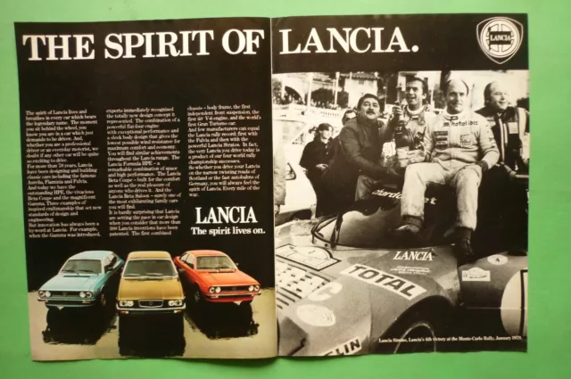 Groupe Fiat Auto Lancia Stratos Rally Montecarlo 1979 D 'Origine Publicité'