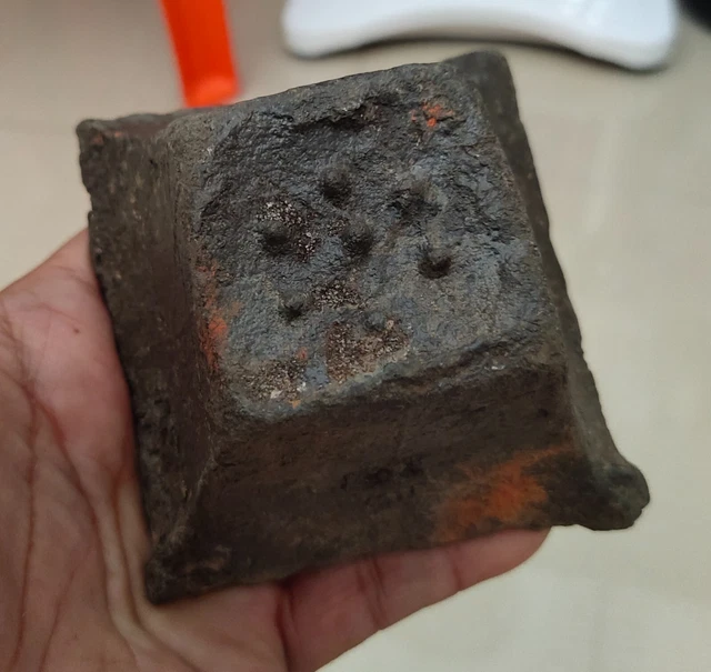MALAYSIA MALAYA SUGARLOAF INGOT 1600s MOTIF 7 DOT RARE 3 kati !!