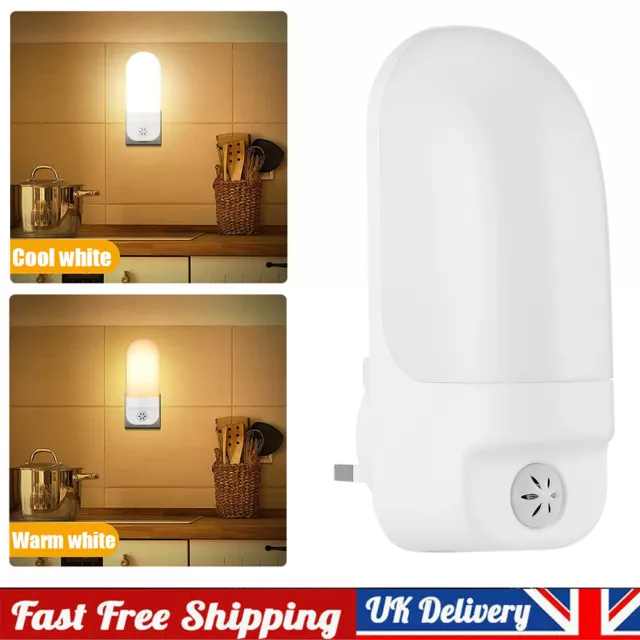 Automatic LED Night Light Plug in Energy Saving Dusk 2 Dawn Sensor Kids Light Hc