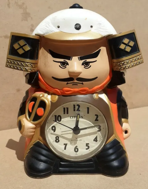 Citizen 1980s Collectable Japanese Warrior Untested alarm clock display item