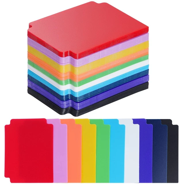 AOYEGIC 24 Séparateurs De Cartes Plastique - 12 Couleurs Pour Cartes à Collectionner 95x70 Mm