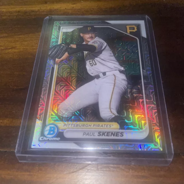PAUL SKENES 2024 Bowman Chrome Mojo Refractor BCP125 Pirates 27.94