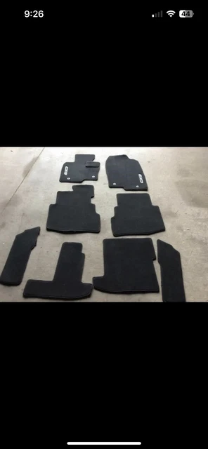 2016-2023 Mazda CX-9 Genuine OEM Carpet Floor Mats Set Black 8pc TK52-68-G20D-03