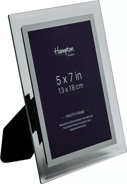 Hampton Frames Finished Mirror Glass Photo Picture Display Frame 5x7 (13x18)