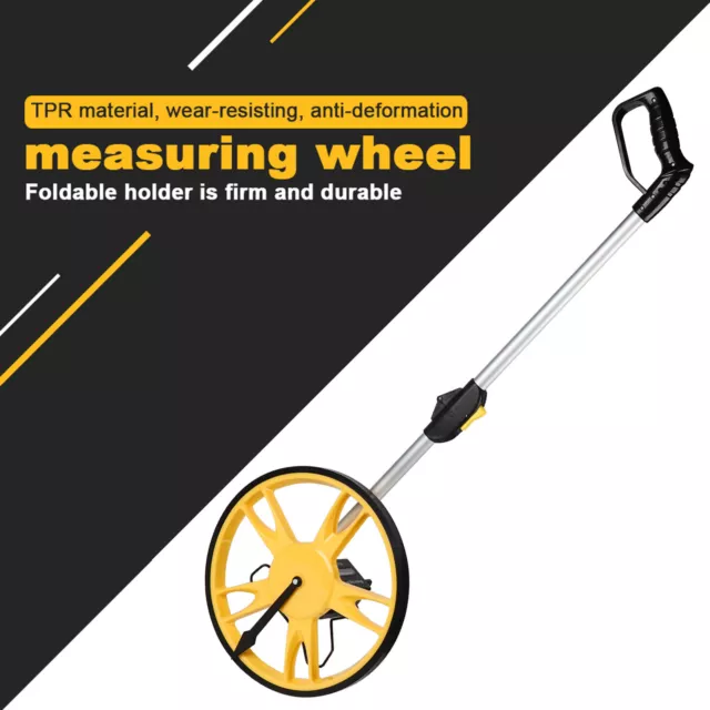 Foldable Distance Measuring Wheel with Stand Bag Surveyors Builders Road Land UK