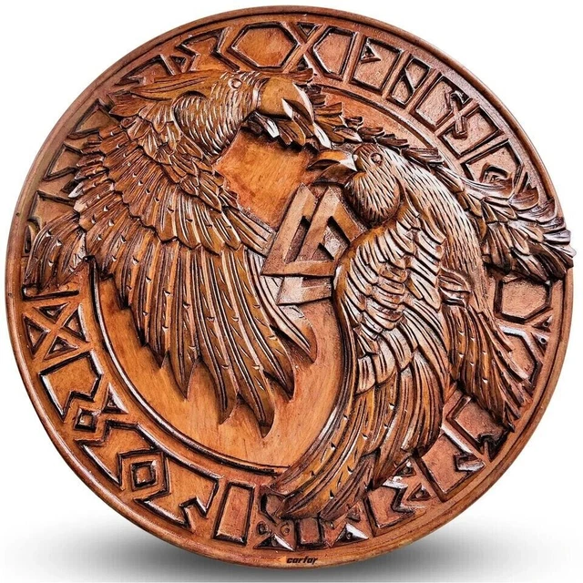 Escudo medieval de la era de los vikingos, tamaño adulto, 24.0 in, hecho a...