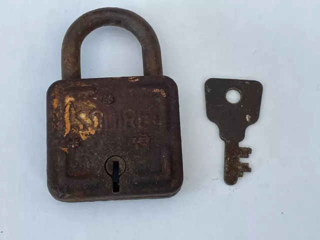 Vintage Squire Padlock 910 With Key working order