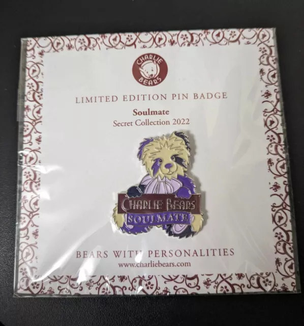 Charlie Bears Pin Abzeichen Soulmate - Secret Collection 2022