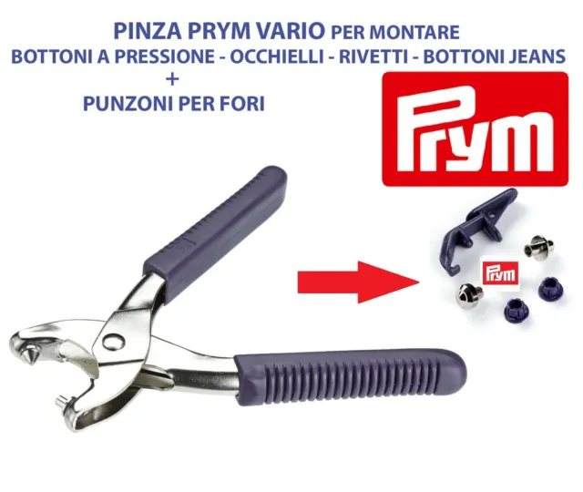 PINZA VARIO E PUNZONE PRYM per FORARE e montare bottoni automatici a  pressione EUR 17,05 - PicClick IT