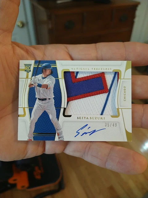 2022 National Treasures SEIYA SUZUKI  Rookie RPA Auto Gold Patch /49 Cubs 🐻