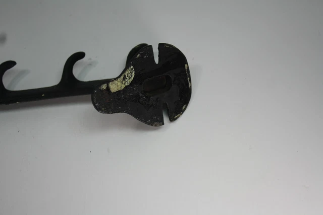 Antique Cast Iron Barn Horse Tack Harness Wall Rack Holder Farm Angled Tool Hook 5