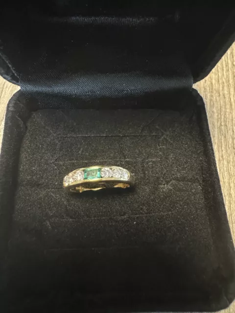 Smaragd Brilliant Ring 750 Gelbgold