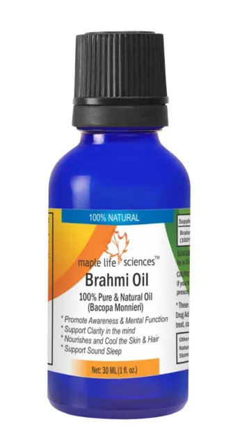 Brahmi Oil 100% Pure & Natural Oil Bacopa Monnieri Promote Mental Function