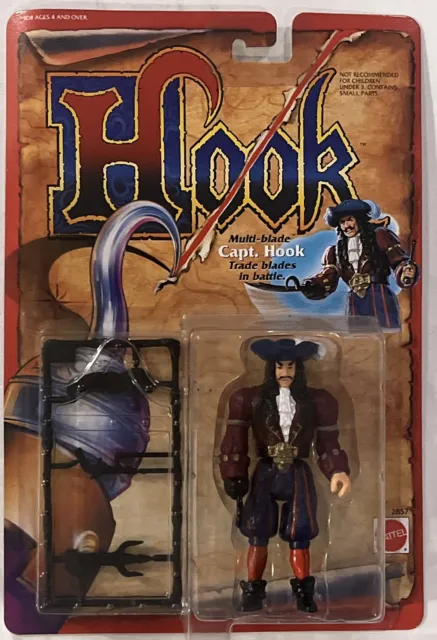 1991 HOOK MOVIE Mattel Action figure CAPT HOOK Tall Terror MOC $8.00 -  PicClick