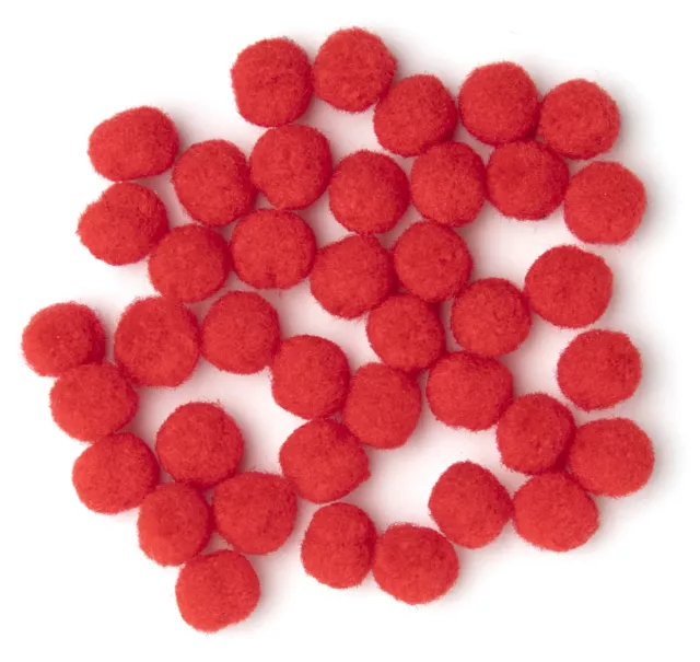 Pom-Poms 5 mm 40/paquete rojo 2