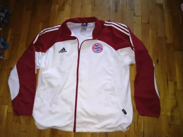 Bayern München Vintage 2002 Jahre Fußball-Trainingsjacke Adidas Gr. D-7 186 cm