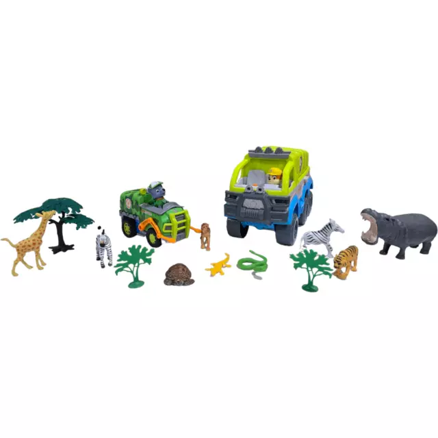 Paw Patrol Jungle Rescue Paw Terrain Vehicle W/ Rocky & Rubble, Animals +