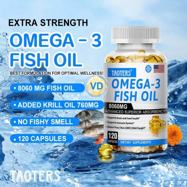 Omega 3 olio di pesce 8060 mg capsule doppia resistenza EPA & DHA