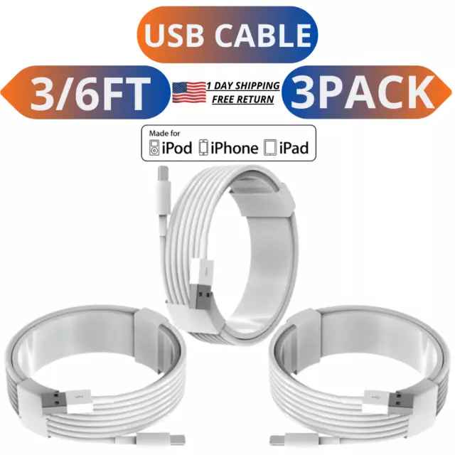USB Cable Fast Charger Long Data Lead For Apple iPhone 13 12 11 Pro Max XR 8 7 6