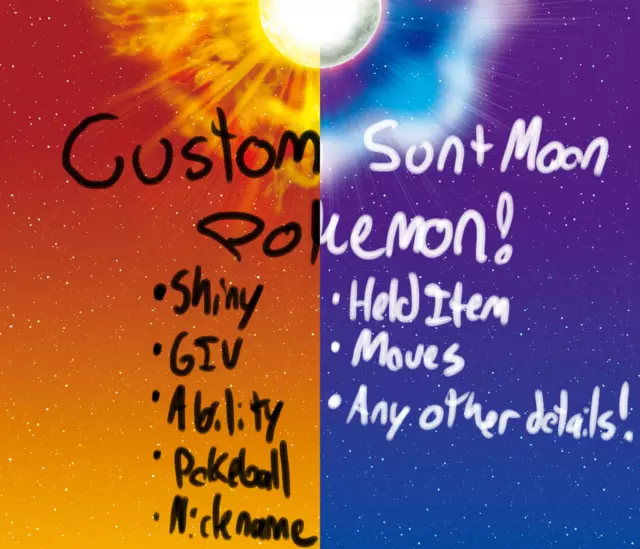 POKEMON SUN MOON any Custom Pokemon Guide 0.99 PicClick