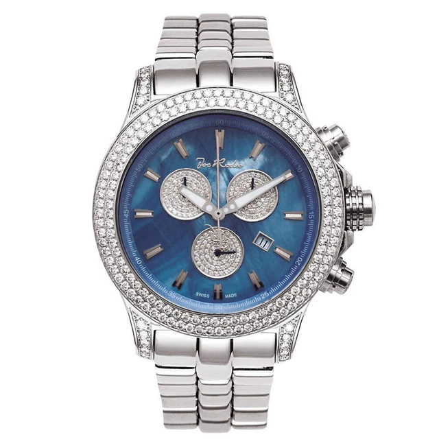 Joe Rodeo Diamond Men's Watch - MASTER PILOT silver 7 ctw