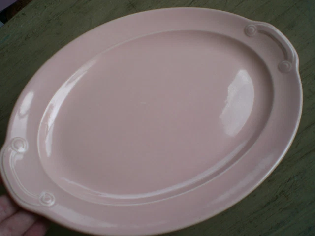 VINTAGE LU-RAY PASTELS 949 OVAL PINK PLATTER 12"  made in USA  TS&T
