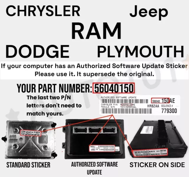 ✅ VIN programmed 00 DODGE CARAVAN 3.8L Engine Computer 04727282 PLUG&PLAY PCM 2