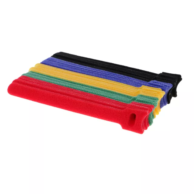 50pcs Durable Nylon Bunte Riemen Klettbinder Kabelbinder Ordentlich Organizer