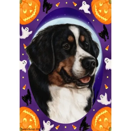 Halloween Garden Flag - Bernese Mountain Dog 12058